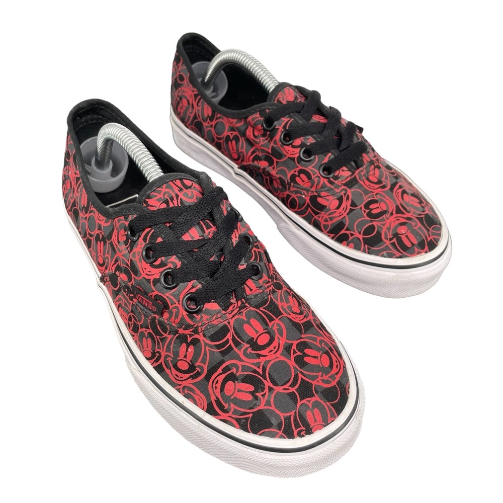 Vans x Disney Black Red Shoes 6 Mickey Mouse Checkerboard Checker Punk Preppy